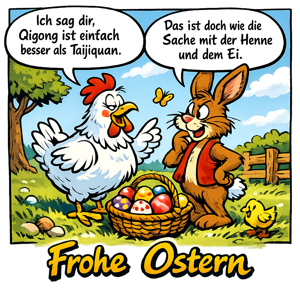 Qigong oder Tqijiquan, das ist wie die Diskussion mit der Henne und dem Ei